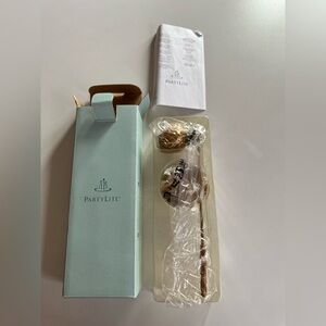 PartyLite Gold Candle Holder with Box